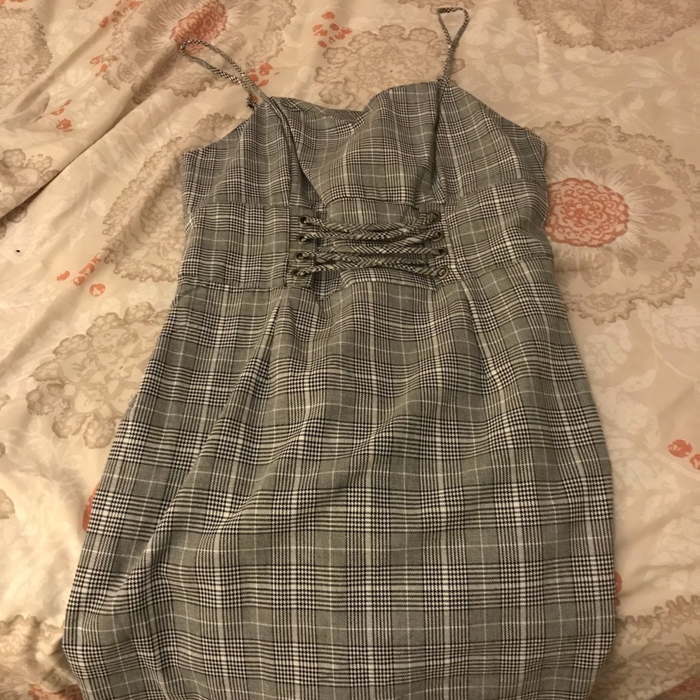 Plaid corset dress